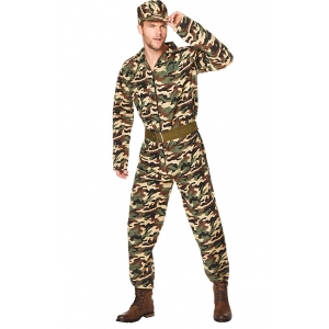 Army Camouflage Costume Camo Suit - Mens Army Costume